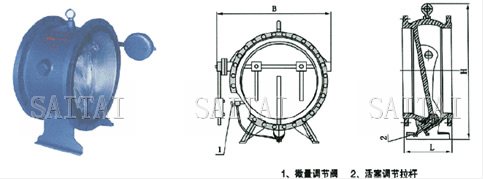 DHH44 微阻缓闭消声止回阀外形尺寸图